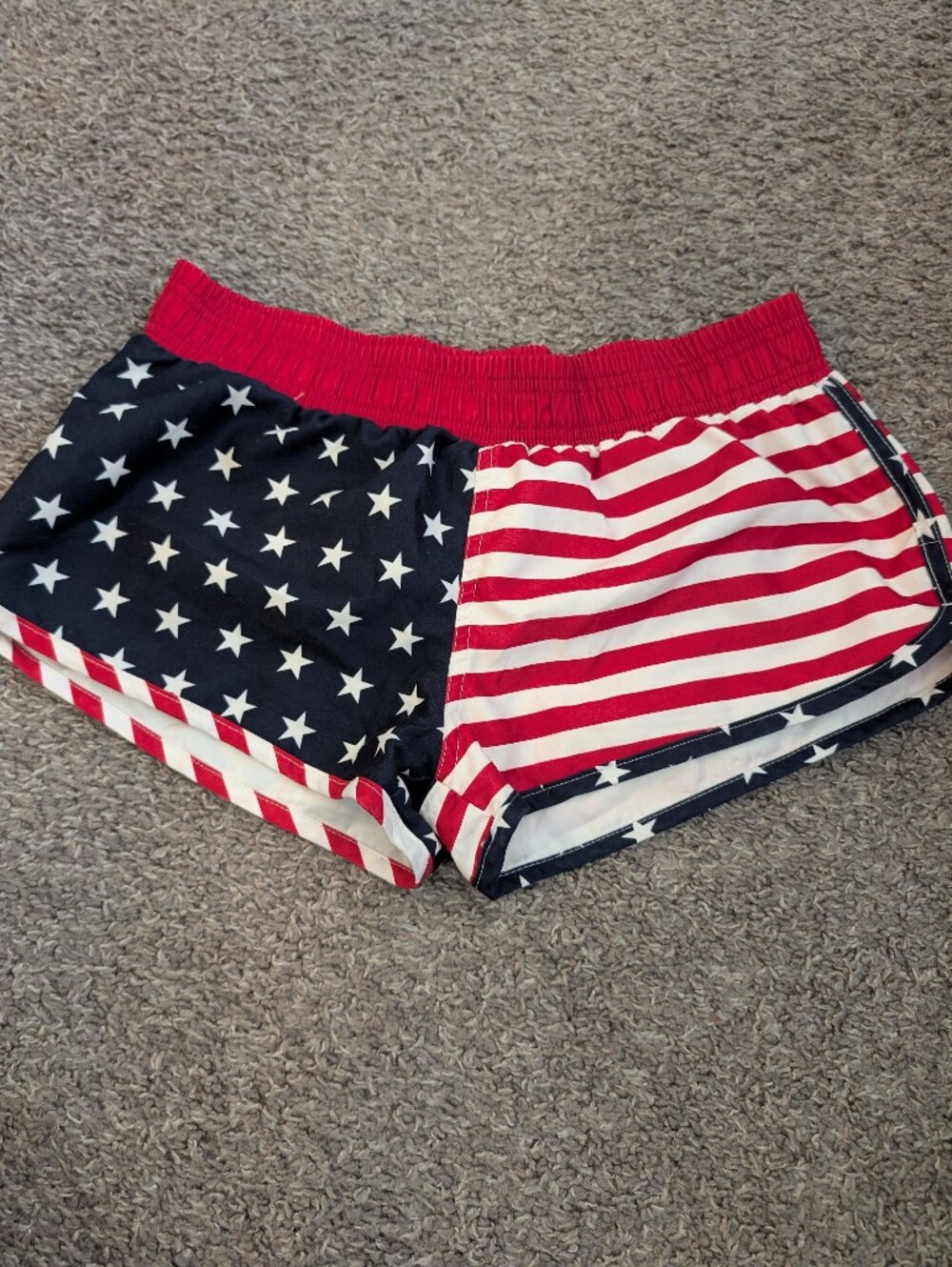 Women’s American Flag Print Swim Shorts - Red, White & Blue